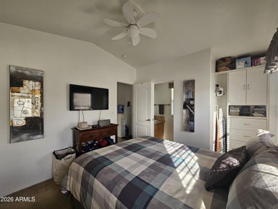 This 1BD 1.5BA home boasts an open floor plan, stunning sunset on Viewpoint Golf Resort in Arizona - for sale on GolfHomes.com, golf home, golf lot