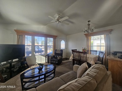 This 1BD 1.5BA home boasts an open floor plan, stunning sunset on Viewpoint Golf Resort in Arizona - for sale on GolfHomes.com, golf home, golf lot