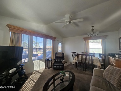 This 1BD 1.5BA home boasts an open floor plan, stunning sunset on Viewpoint Golf Resort in Arizona - for sale on GolfHomes.com, golf home, golf lot
