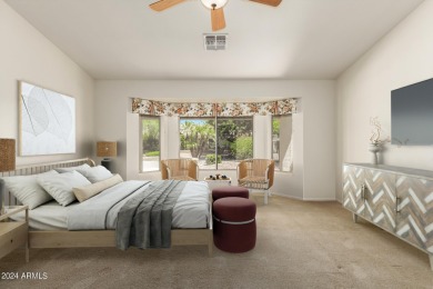 Popular 'great room', split floor plan is walking distance to on Tuscany Falls At Pebble Creek in Arizona - for sale on GolfHomes.com, golf home, golf lot