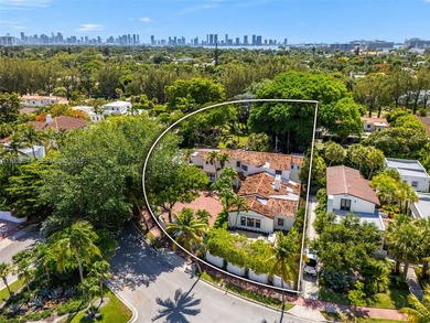 Rare mediterranean estate exuding sophistication and beach vibes on Miami Beach Golf Club in Florida - for sale on GolfHomes.com, golf home, golf lot