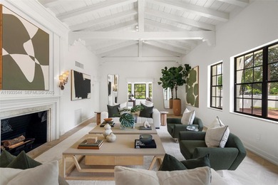 Rare mediterranean estate exuding sophistication and beach vibes on Miami Beach Golf Club in Florida - for sale on GolfHomes.com, golf home, golf lot