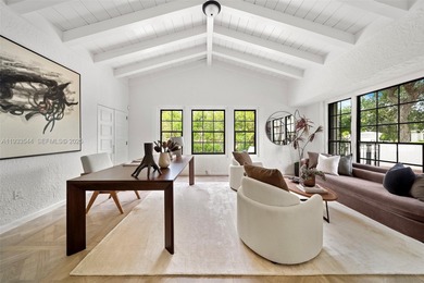 Rare mediterranean estate exuding sophistication and beach vibes on Miami Beach Golf Club in Florida - for sale on GolfHomes.com, golf home, golf lot