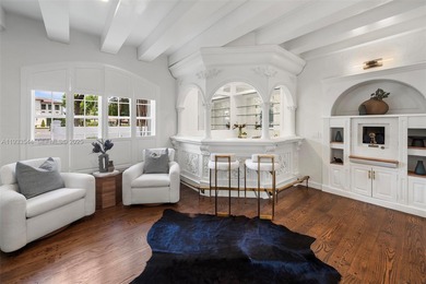 Rare mediterranean estate exuding sophistication and beach vibes on Miami Beach Golf Club in Florida - for sale on GolfHomes.com, golf home, golf lot