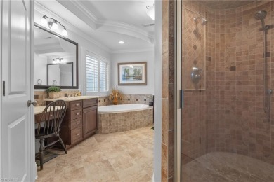 This corner lot home, built by award winning builder Alan on Oak Valley Golf Club in North Carolina - for sale on GolfHomes.com, golf home, golf lot