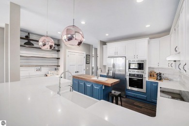 Private Luxury Estate with Panoramic Bay Views in Gated on Lochen Heath Golf Course in Michigan - for sale on GolfHomes.com, golf home, golf lot