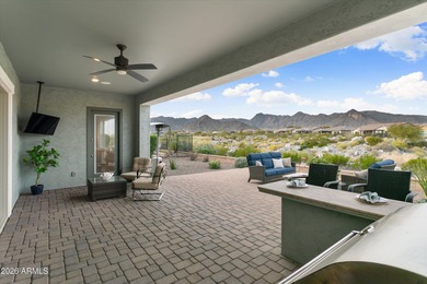 Mountain Views, Golf Course View, Pool, Fire-pit, Outdoor on Verrado Golf Club - Victory in Arizona - for sale on GolfHomes.com, golf home, golf lot