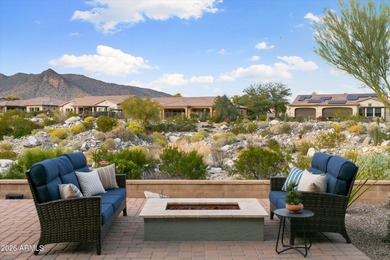 Mountain Views, Golf Course View, Pool, Fire-pit, Outdoor on Verrado Golf Club - Victory in Arizona - for sale on GolfHomes.com, golf home, golf lot