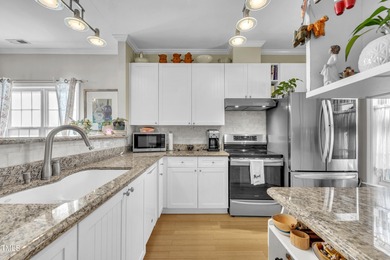 As you enter your new home nestled between the 15th and 16th on Hedingham Golf and Athletic Club in North Carolina - for sale on GolfHomes.com, golf home, golf lot