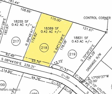Residential parcel with mature trees set along the 3rd fairway on River Landing Golf Course in North Carolina - for sale on GolfHomes.com, golf home, golf lot