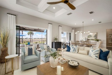 Picture yourself unwinding on your covered western-facing lanai on Calusa Lakes Golf Club in Florida - for sale on GolfHomes.com, golf home, golf lot