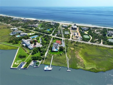 Step into a realm of pure Resort Style living and waterfront on Quogue Field Club in New York - for sale on GolfHomes.com, golf home, golf lot