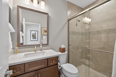 Set on a rare golf course lot, this stunning Evia floorplan on Vista Verde Golf Course in Arizona - for sale on GolfHomes.com, golf home, golf lot