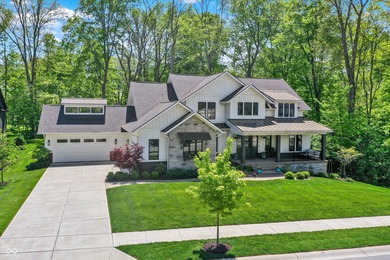 Experience Luxurious Living on the 11th Hole of Prestigious on Zionsville Golf Course in Indiana - for sale on GolfHomes.com, golf home, golf lot