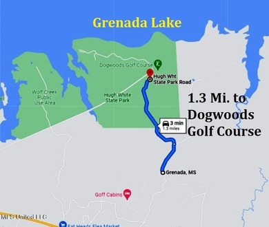 Grenada Lake Area 4.026 Ac. Located 1 mile from The Dogwoods on The Dogwoods Golf Course At Hugh White State Park in Mississippi - for sale on GolfHomes.com, golf home, golf lot