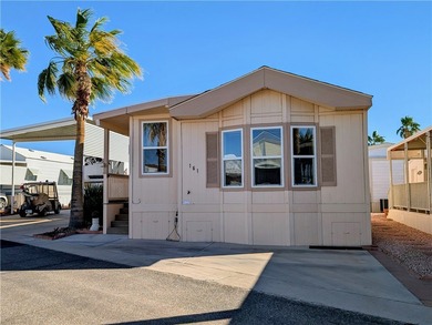 This is a beautiful rare 16 foot wide park model. Feels just on Riverview Golf Course in Arizona - for sale on GolfHomes.com, golf home, golf lot