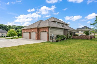 Discover luxury and elegance in this custom-built 2-story home on The Course at Aberdeen in Indiana - for sale on GolfHomes.com, golf home, golf lot