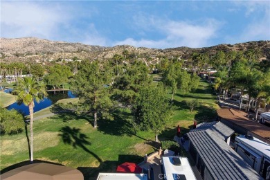 Site 246 has the perfect Sun Rise, water and Golf Views.  Patio on Rancho California RV Resort in California - for sale on GolfHomes.com, golf home, golf lot