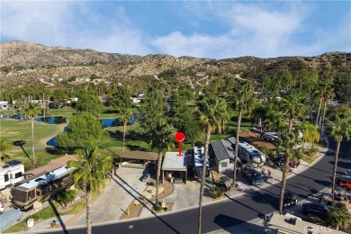 Site 246 has the perfect Sun Rise, water and Golf Views.  Patio on Rancho California RV Resort in California - for sale on GolfHomes.com, golf home, golf lot