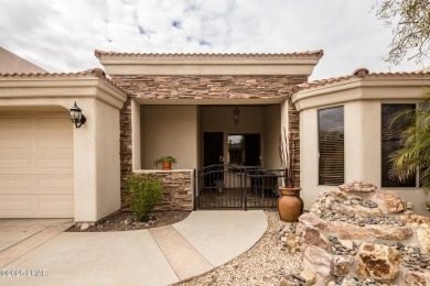 Take a look at this stunning RV garage home located in a private on London Bridge Golf Course in Arizona - for sale on GolfHomes.com, golf home, golf lot