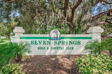 STUNNING VIEW! Perfect location to enjoy this 2 bed 2 bath on Seven Springs Golf and Country Club in Florida - for sale on GolfHomes.com, golf home, golf lot