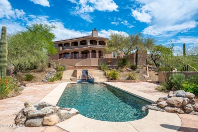 Like two homes in one! Sensational city light and mountain views on Desert Mountain Club - Apache Golf Course in Arizona - for sale on GolfHomes.com, golf home, golf lot