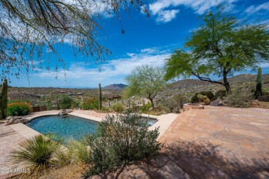 Like two homes in one! Sensational city light and mountain views on Desert Mountain Club - Apache Golf Course in Arizona - for sale on GolfHomes.com, golf home, golf lot