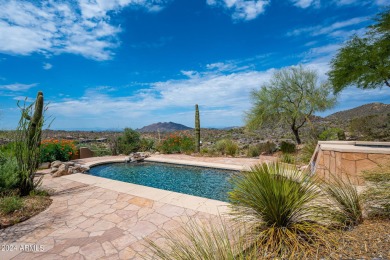 Like two homes in one! Sensational city light and mountain views on Desert Mountain Club - Apache Golf Course in Arizona - for sale on GolfHomes.com, golf home, golf lot