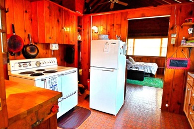 Step into rustic charm with this almost all-knotty pine interior on Birch Pointe Golf Club in Michigan - for sale on GolfHomes.com, golf home, golf lot