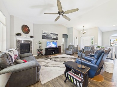 Welcome to this stunning ranch-style home overlooking the golf on Desert Hawk At Pueblo West in Colorado - for sale on GolfHomes.com, golf home, golf lot