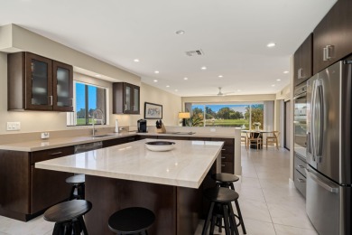 Rare end unit with spectacular south-facing views of two lakes on Mission Hills Golf Club in California - for sale on GolfHomes.com, golf home, golf lot