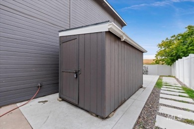 A covered entrance and dramatic vaulted foyer with natural light on Boise Ranch Golf Course, Inc. in Idaho - for sale on GolfHomes.com, golf home, golf lot