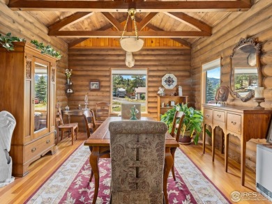 Step inside this charming rustic cabin that offers a peaceful on Estes Park Golf Course in Colorado - for sale on GolfHomes.com, golf home, golf lot
