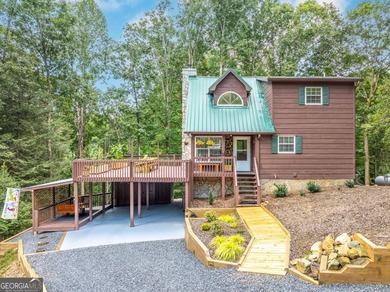 Come home to this impeccably maintained 3 BR/3 BA mountain cabin on White Path Golf Club in Georgia - for sale on GolfHomes.com, golf home, golf lot