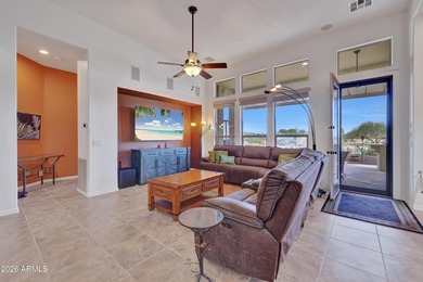 Exquisitely sited, this DISTINCTIVELY BEAUTIFUL LAKE FRONT GOLF on Trilogy Golf Club At Vistancia in Arizona - for sale on GolfHomes.com, golf home, golf lot