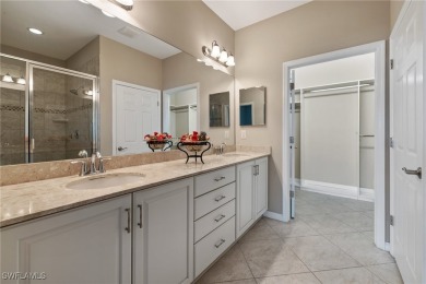 Experience the Florida lifestyle in this charming three-bedroom on Pelican Preserve Golf Club in Florida - for sale on GolfHomes.com, golf home, golf lot