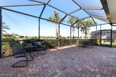 Experience the Florida lifestyle in this charming three-bedroom on Pelican Preserve Golf Club in Florida - for sale on GolfHomes.com, golf home, golf lot