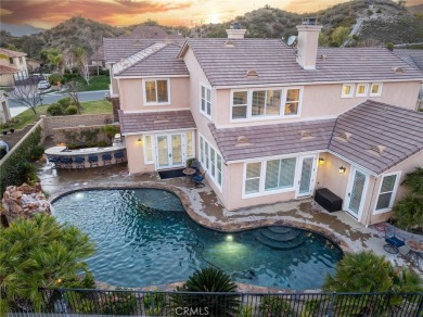 The beauty of Sand Canyon is on full display from this oversized on Robinson Ranch - Mountain Course in California - for sale on GolfHomes.com, golf home, golf lot