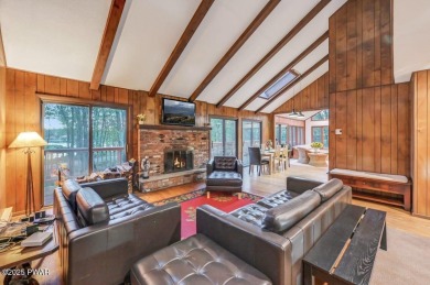 Contemporary Home with Spectacular Lake & Golf Course on Lords Valley Country Club, Inc in Pennsylvania - for sale on GolfHomes.com, golf home, golf lot