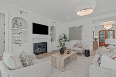 Modern Ranch Farmhouse with Golf Course Views. Built less than on Chapel Ridge Golf Club in North Carolina - for sale on GolfHomes.com, golf home, golf lot