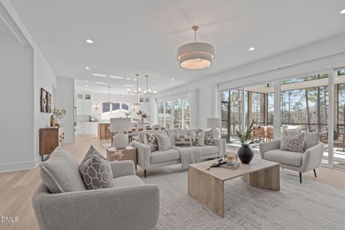 Modern Ranch Farmhouse with Golf Course Views. Built less than on Chapel Ridge Golf Club in North Carolina - for sale on GolfHomes.com, golf home, golf lot