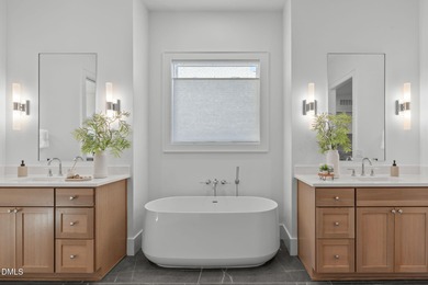 Modern Ranch Farmhouse with Golf Course Views. Built less than on Chapel Ridge Golf Club in North Carolina - for sale on GolfHomes.com, golf home, golf lot