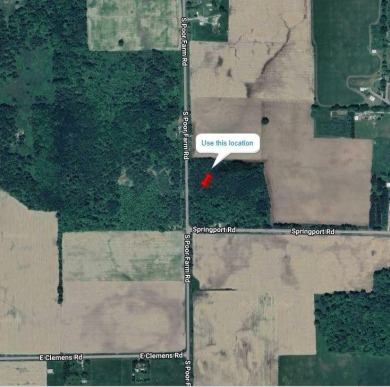 Now's your chance! This wooded 5-acre parcel on a paved road is on Springport Hills Golf Course in Michigan - for sale on GolfHomes.com, golf home, golf lot