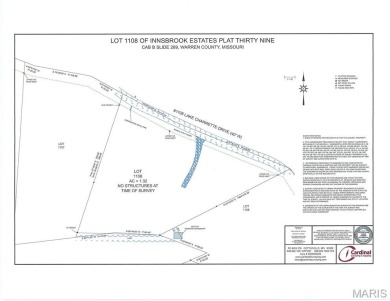 Beautifully situated 1.34 surveyed acre lot with over 160 feet on Innsbrook Resort Golf Course in Missouri - for sale on GolfHomes.com, golf home, golf lot