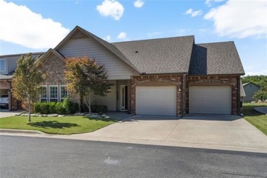 Elegantly updated corner lot patio home in the peaceful, gated on Cedar Ridge Country Club in Oklahoma - for sale on GolfHomes.com, golf home, golf lot