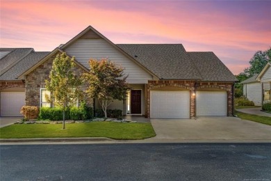 Elegantly updated corner lot patio home in the peaceful, gated on Cedar Ridge Country Club in Oklahoma - for sale on GolfHomes.com, golf home, golf lot