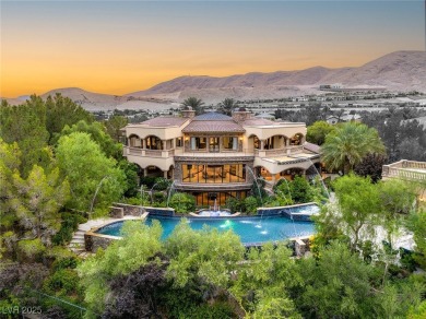 Tuscan grandeur at The Estates at Southern Highlands. Built w/ on Southern Highlands Golf Club in Nevada - for sale on GolfHomes.com, golf home, golf lot