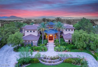 Tuscan grandeur at The Estates at Southern Highlands. Built w/ on Southern Highlands Golf Club in Nevada - for sale on GolfHomes.com, golf home, golf lot