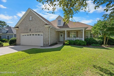 This classic all-brick home is located at the end of a private on Members Club At St. James Plantation in North Carolina - for sale on GolfHomes.com, golf home, golf lot
