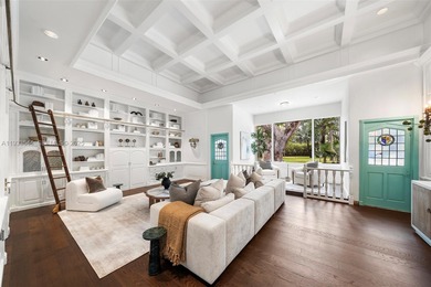 Rare mediterranean estate exuding sophistication and beach vibes on Miami Beach Golf Club in Florida - for sale on GolfHomes.com, golf home, golf lot